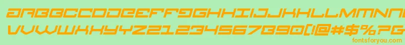 Legionboldital Font – Orange Fonts on Green Background