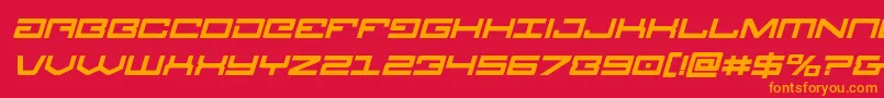 Legionboldital Font – Orange Fonts on Red Background