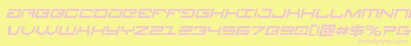Legionboldital Font – Pink Fonts on Yellow Background