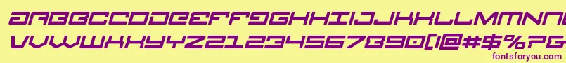 Legionboldital Font – Purple Fonts on Yellow Background