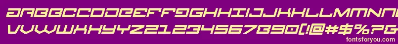Legionboldital Font – Yellow Fonts on Purple Background
