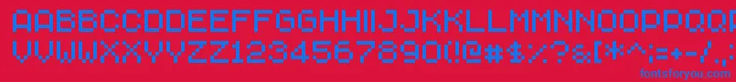 ChavaRegular Font – Blue Fonts on Red Background