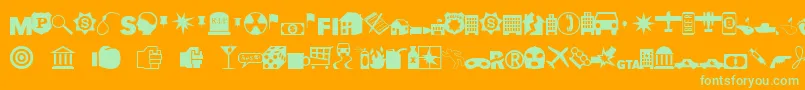EsriCrimeAnalysis Font – Green Fonts on Orange Background