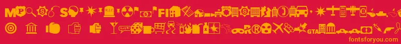EsriCrimeAnalysis Font – Orange Fonts on Red Background