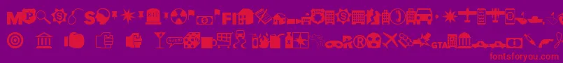 fuente EsriCrimeAnalysis – Fuentes Rojas Sobre Fondo Morado