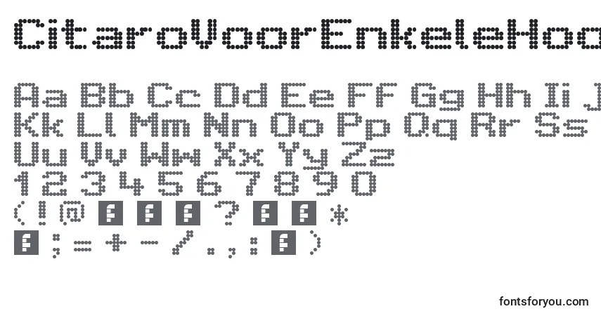 Шрифт CitaroVoorEnkeleHoogteBreed – алфавит, цифры, специальные символы