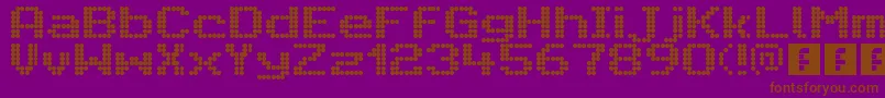 フォントCitaroVoorEnkeleHoogteBreed – 紫色の背景に茶色のフォント