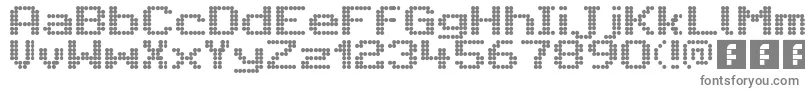CitaroVoorEnkeleHoogteBreed-fontti – harmaat kirjasimet valkoisella taustalla