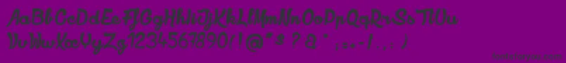 フォントRookiesShowtimes – 紫の背景に黒い文字