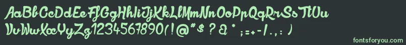 RookiesShowtimes Font – Green Fonts on Black Background