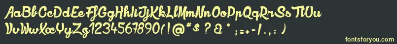 RookiesShowtimes Font – Yellow Fonts on Black Background