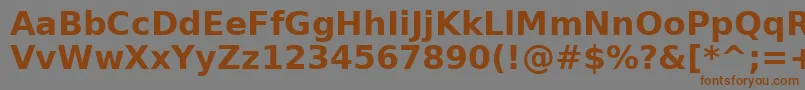 Шрифт AeOuhodBold – коричневые шрифты на сером фоне