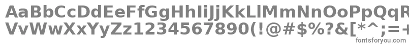 フォントAeOuhodBold – 白い背景に灰色の文字