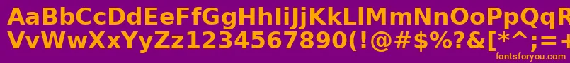 Шрифт AeOuhodBold – оранжевые шрифты на фиолетовом фоне