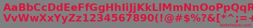 AeOuhodBold Font – Red Fonts on Gray Background