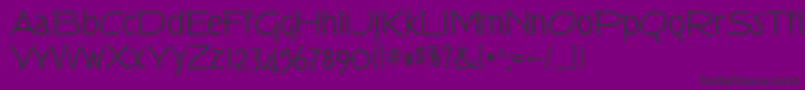 Tork-Schriftart – Schwarze Schriften auf violettem Hintergrund
