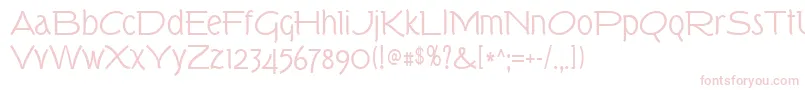 Tork Font – Pink Fonts on White Background