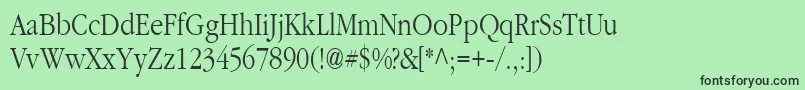 Classpla Font – Black Fonts on Green Background