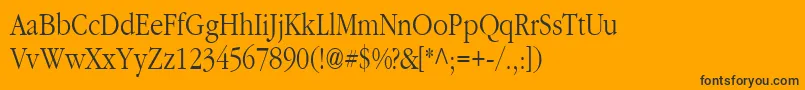 Classpla Font – Black Fonts on Orange Background