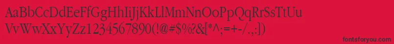 Classpla Font – Black Fonts on Red Background