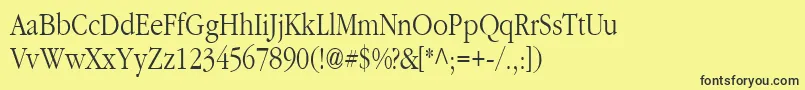 Classpla Font – Black Fonts on Yellow Background