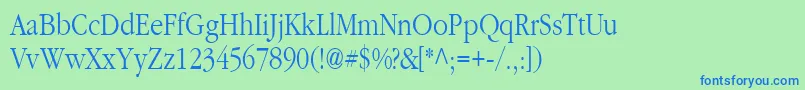 Classpla Font – Blue Fonts on Green Background