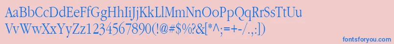 Classpla Font – Blue Fonts on Pink Background