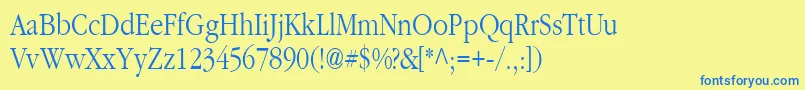 Classpla Font – Blue Fonts on Yellow Background