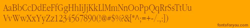 Classpla Font – Brown Fonts on Orange Background