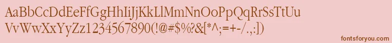 Classpla Font – Brown Fonts on Pink Background