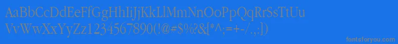 Classpla Font – Gray Fonts on Blue Background