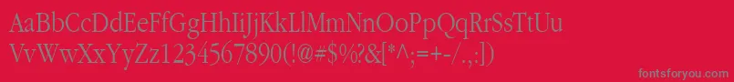 Classpla Font – Gray Fonts on Red Background