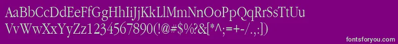 Classpla Font – Green Fonts on Purple Background