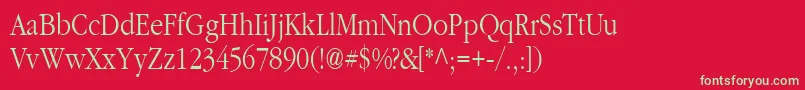 Classpla Font – Green Fonts on Red Background