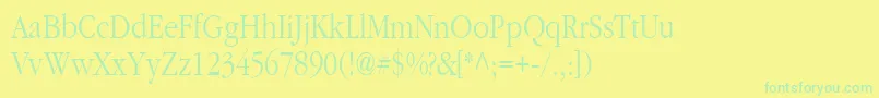 Classpla Font – Green Fonts on Yellow Background