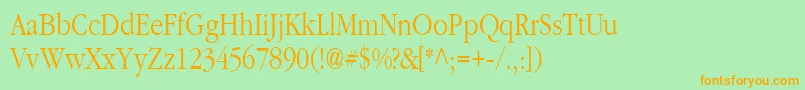 Classpla Font – Orange Fonts on Green Background