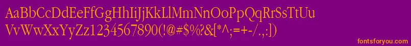 Classpla Font – Orange Fonts on Purple Background