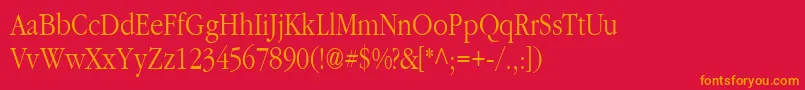 Classpla Font – Orange Fonts on Red Background