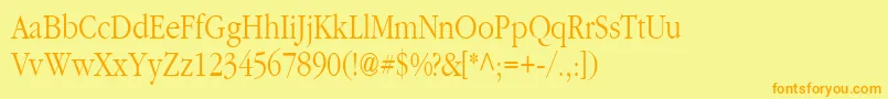 Classpla Font – Orange Fonts on Yellow Background