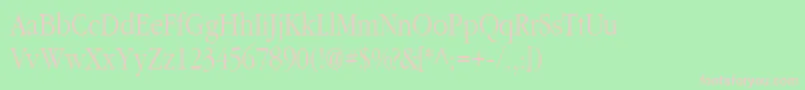 Classpla Font – Pink Fonts on Green Background