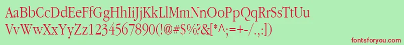 Classpla Font – Red Fonts on Green Background