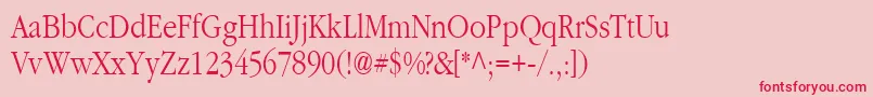 Classpla Font – Red Fonts on Pink Background