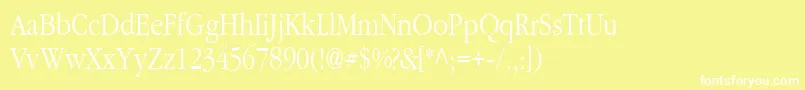 Classpla Font – White Fonts on Yellow Background