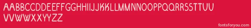 Evolve Font – Pink Fonts on Red Background