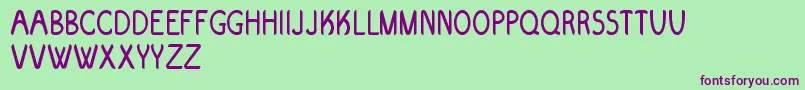 Evolve Font – Purple Fonts on Green Background