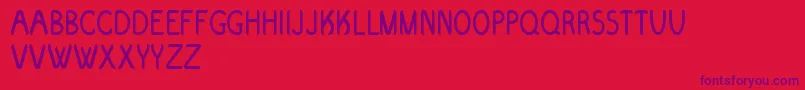 Evolve Font – Purple Fonts on Red Background