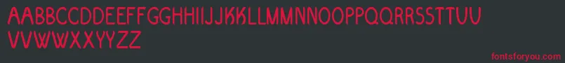 Evolve Font – Red Fonts on Black Background