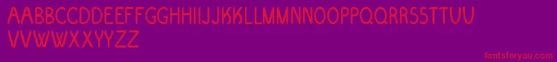 Evolve Font – Red Fonts on Purple Background