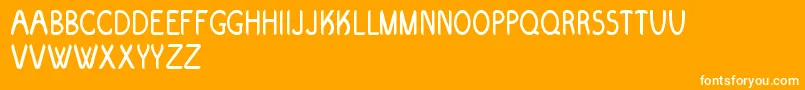Evolve Font – White Fonts on Orange Background