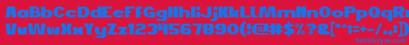 JustDoGood Font – Blue Fonts on Red Background